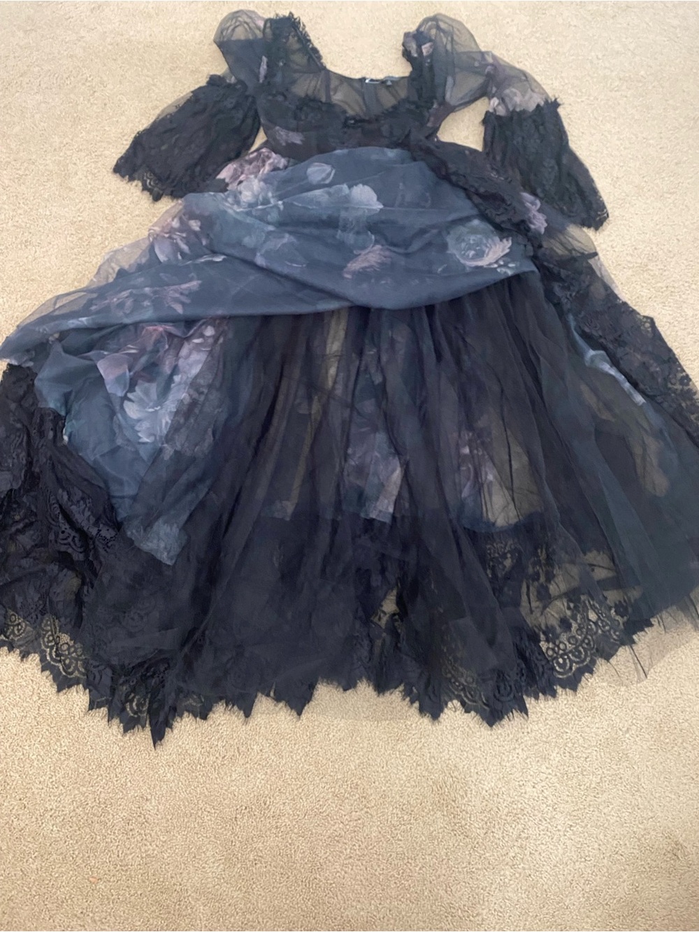 Widow Sheer Gothic Maxi Dress - Picture 7 of 14